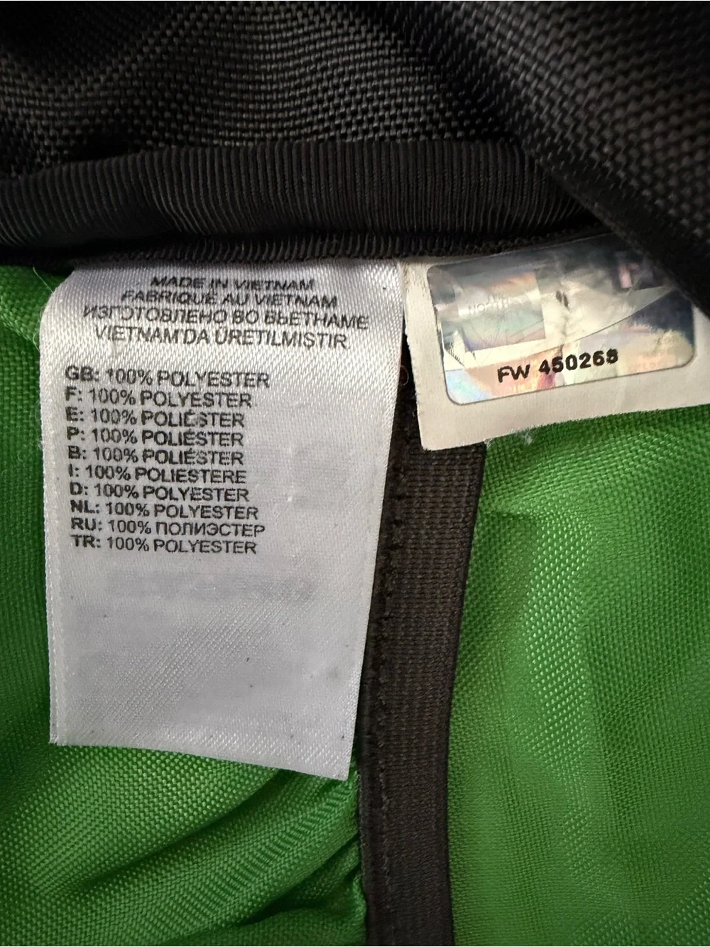 North Face Wasatch Large Black & Green Men's Backpack